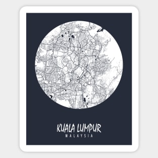 Kuala Lumpur, Malaysia City Map - Full Moon Sticker